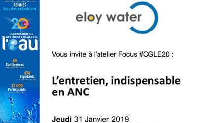 Eloy Water prend la parole au CGLE20 sur l’importance de l’entretien en ANC