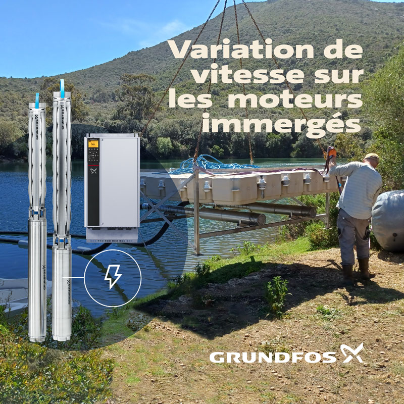 variation de vitesse sur les moteurs immergés GRUNDFOS