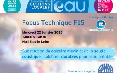 Focus technique : Substitution du calcaire marin et de la soude caustique : des solutions durables pour l’eau potable