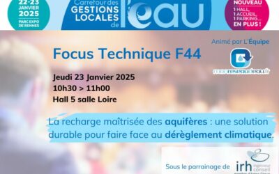 Focus technique : La recharge maîtrisée des aquifères : une solution durable pour rendre nos territoires plus résilients face au dérèglement climatique