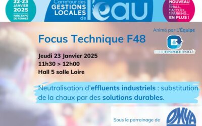 Focus technique : Neutralisation d’effluents industriels : substitution de la chaux ou de la soude par des solutions durables